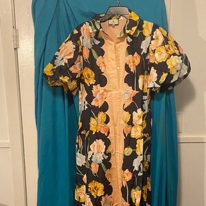 Tuckernuck Floral Black and Yellow Dress